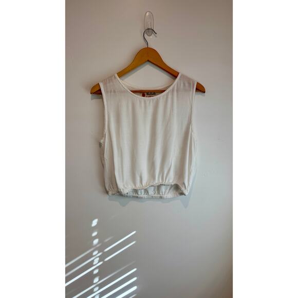 Mollusk Polly Top – White – Size M – Relaxed Elastic-Waist Summer Top - Picture 3 of 8